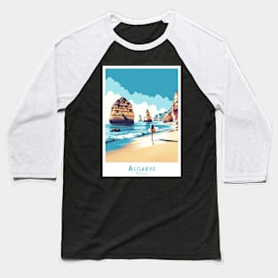 Surfer Girl at Algarve Surf Paradise Baseball T-Shirt